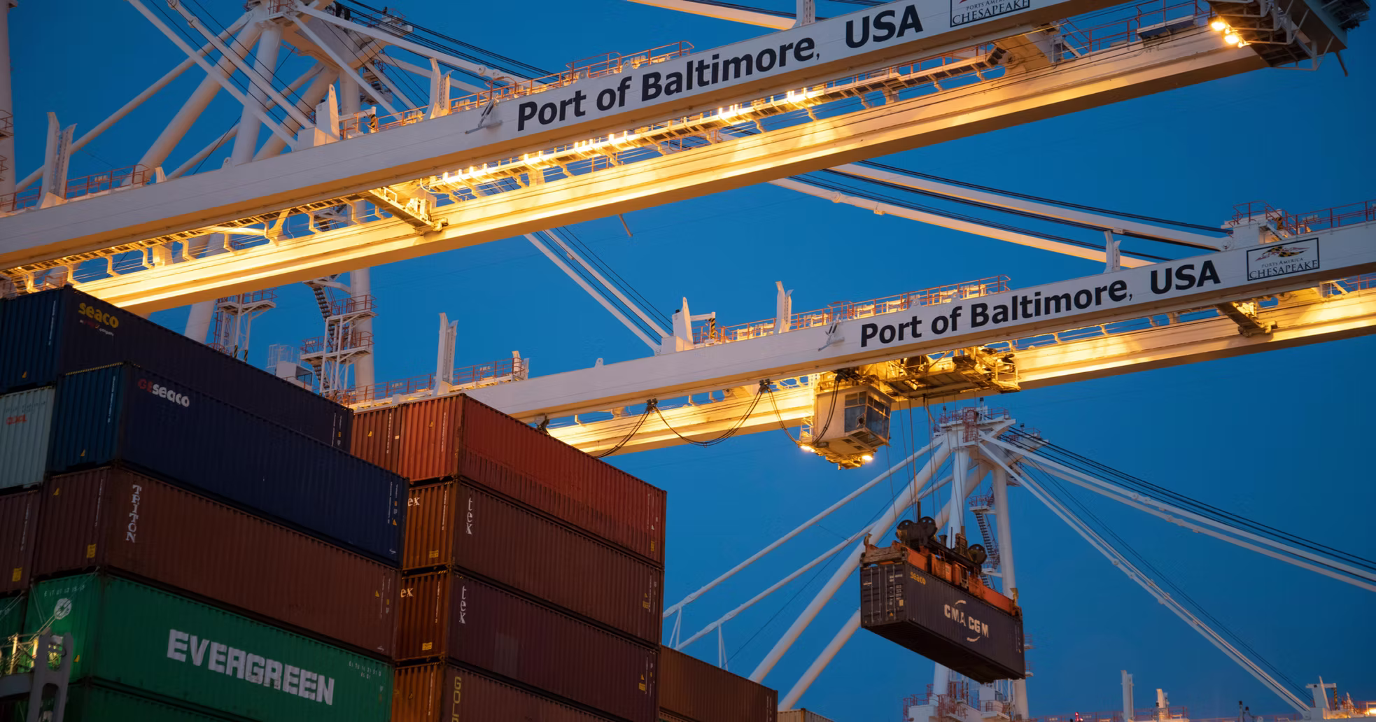 Container crane at the Port of Baltimore